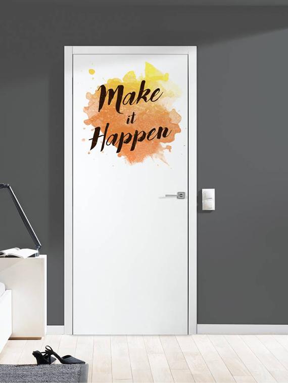 Rawpockets Wall Decals ' Make it Happen Quote ' Wall stickers (PVC Vinyl) Multicolour - 15733822 - Zoom Image - 1