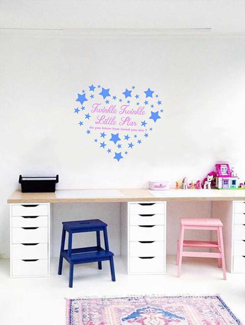 Rawpockets Wall Decals ' Kids Poem Twinkle Twinkle Little Star ' Wall stickers (PVC Vinyl) Multicolour - 15733826 - Standard Image - 1