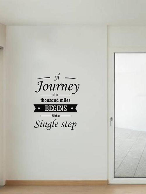 Rawpockets Wall Decals ' Quote on Journey ' Wall stickers (PVC Vinyl) Multicolour - 15733827 - Standard Image - 1