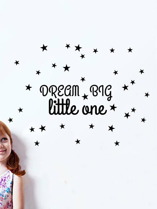 Rawpockets Wall Decals ' Baby Room : Dream Big Little One ' Wall stickers (PVC Vinyl) Multicolour - 15733836 - Standard Image - 1