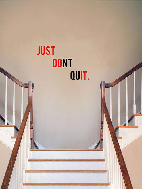Rawpockets Wall Decals ' Motivational Quote : Just Don?t Quit ' Wall stickers (PVC Vinyl) Multicolour - 15733837 - Standard Image - 1