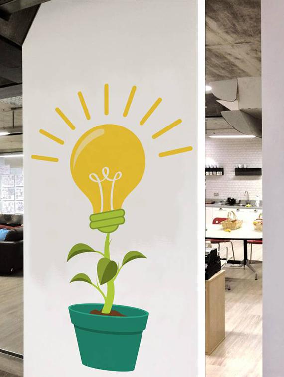 Rawpockets Wall Decals ' Grow Your Idea ' Wall stickers (PVC Vinyl) Multicolour - 15733848 - Zoom Image - 1