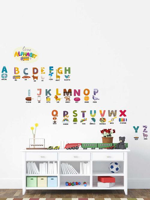 Rawpockets Wall Decals ' Live Alphabets for Kids ' Wall stickers (PVC Vinyl) Multicolour - 15733850 - Standard Image - 1