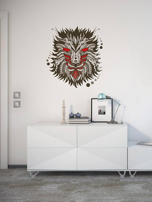 Rawpockets Wall Decals ' Modern Art Lion ' Wall stickers (PVC Vinyl) Multicolour - 15733854 - Standard Image - 1