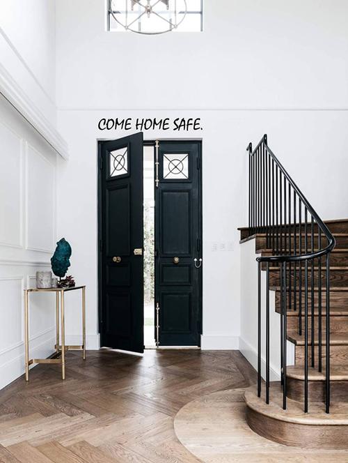 Rawpockets Wall Decals ' Living Room : Come Home Safe ' Wall stickers (PVC Vinyl) Multicolour - 15733857 - Standard Image - 1