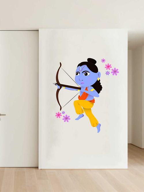 Rawpockets Wall Decals ' Hindu God Lord Ram ' Wall stickers (PVC Vinyl) Multicolour - 15733870 - Standard Image - 1
