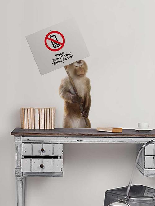 Rawpockets Wall Decals ' Turn Off Your Mobiles ' Wall stickers (PVC Vinyl) Multicolour - 15733913 - Standard Image - 1