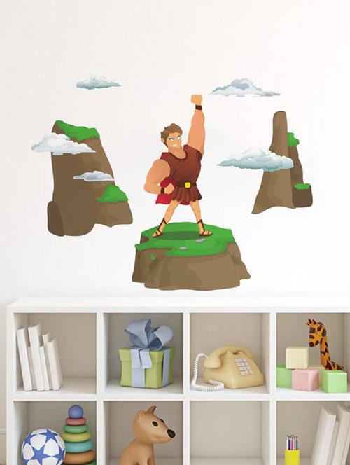 Rawpockets Wall Decals ' Super Power Man ' Wall stickers (PVC Vinyl) Multicolour - 15733924 - Standard Image - 1