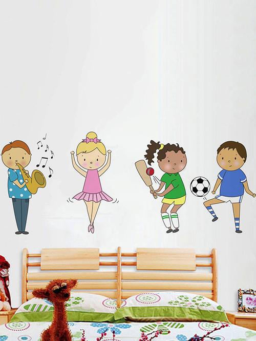 Rawpockets Wall Decals ' Kids Fun Activity ' Wall stickers (PVC Vinyl) Multicolour - 15733929 - Standard Image - 1