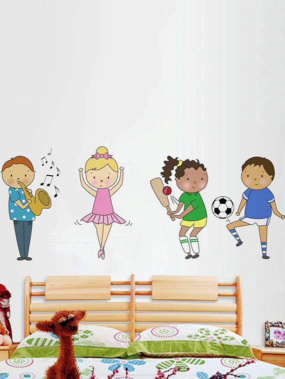 Rawpockets Wall Decals ' Kids Fun Activity ' Wall stickers (PVC Vinyl) Multicolour - 15733929 - Zoom Image - 1
