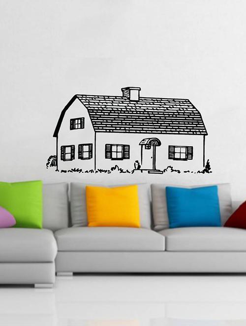 Rawpockets Wall Decals ' Beautiful Village House ' Wall stickers (PVC Vinyl) Multicolour - 15733933 - Standard Image - 1