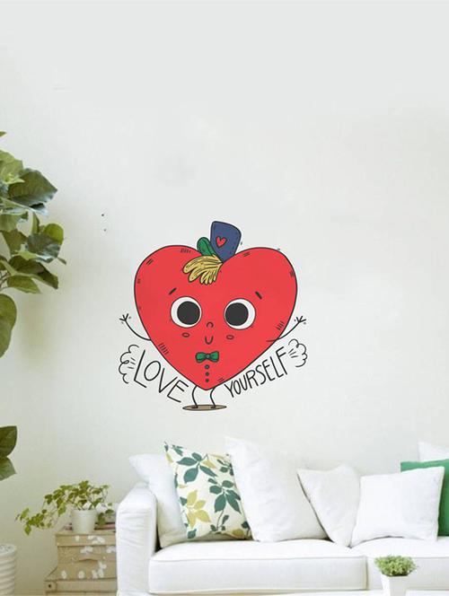 Rawpockets Wall Decals ' Love Yourself Funny Typography ' Wall stickers (PVC Vinyl) Multicolour - 15733935 - Standard Image - 1