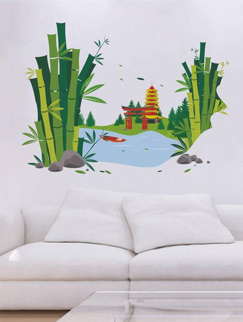 Rawpockets Wall Decals ' Beautiful Natural Scene ' Wall stickers (PVC Vinyl) Multicolour - 15733937 - Standard Image - 1