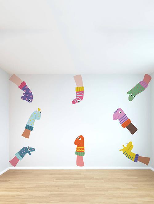 Rawpockets Wall Decals ' Funny Characters - Living Room ' Wall stickers (PVC Vinyl) Multicolour - 15733948 - Standard Image - 1
