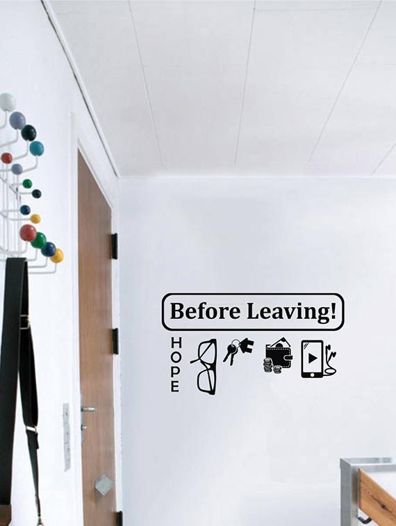 Rawpockets Wall Decals ' Pocket Check before Leaving Home - Living Room ' Wall stickers (PVC Vinyl) Multicolour - 15733954 - Zoom Image - 1