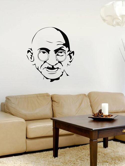 Rawpockets Wall Decals ' Gandhiji - Father of Indian Nation ' Wall stickers (PVC Vinyl) Multicolour - 15733972 - Standard Image - 1