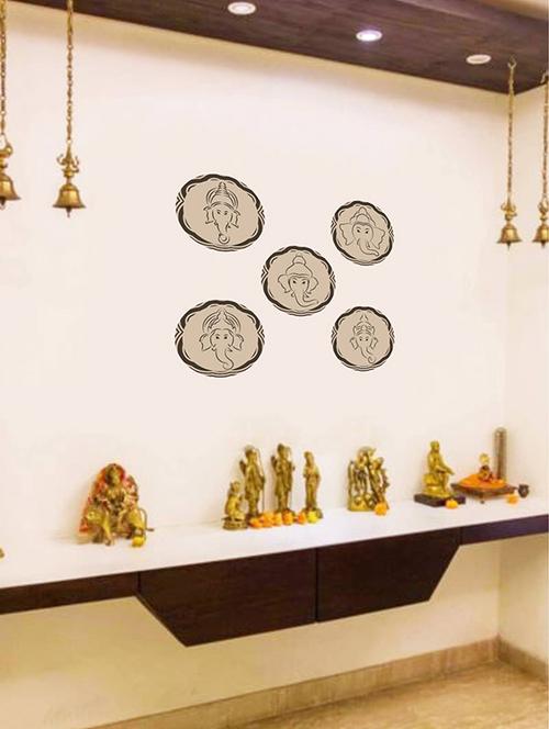 Rawpockets Wall Decals ' Lord Ganesha Combo ' Wall stickers (PVC Vinyl) Multicolour - 15733973 - Standard Image - 1
