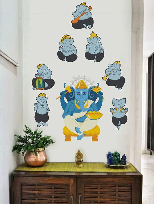Rawpockets Wall Decals ' Lord Ganesha Troops Combo ' Wall stickers (PVC Vinyl) Multicolour - 15733976 - Standard Image - 1