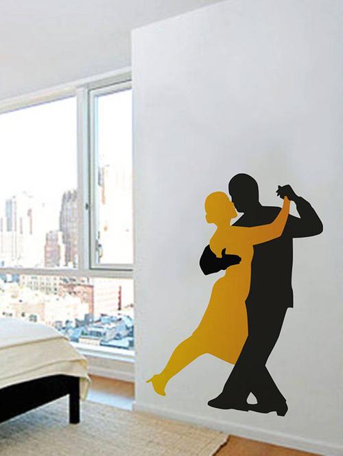 Rawpockets Wall Decals ' Salsa Dance ' Wall stickers (PVC Vinyl) Multicolour - 15733983 - Standard Image - 1