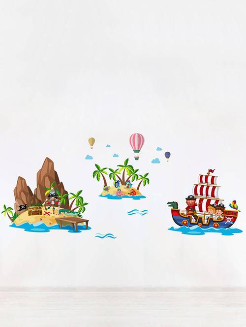 Rawpockets Wall Decals ' Pirates Story ' Wall stickers (PVC Vinyl) Multicolour - 15733991 - Standard Image - 1