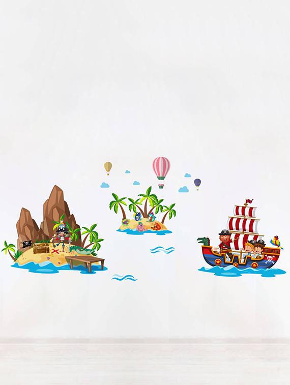 Rawpockets Wall Decals ' Pirates Story ' Wall stickers (PVC Vinyl) Multicolour - 15733991 - Zoom Image - 1