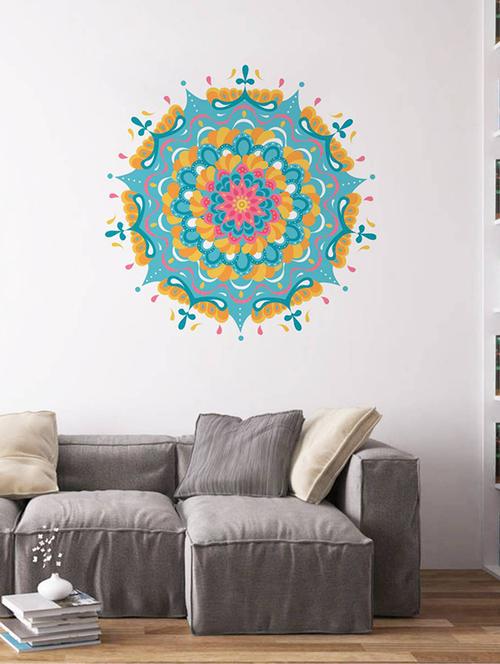 Rawpockets Wall Decals ' Mandala - Living Room ' Wall stickers (PVC Vinyl) Multicolour - 15734014 - Standard Image - 1