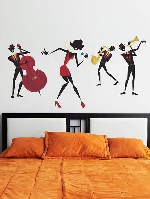 Rawpockets Wall Decals ' Music Band - Living Room ' Wall stickers (PVC Vinyl) Multicolour - 15734015 - Standard Image - 1