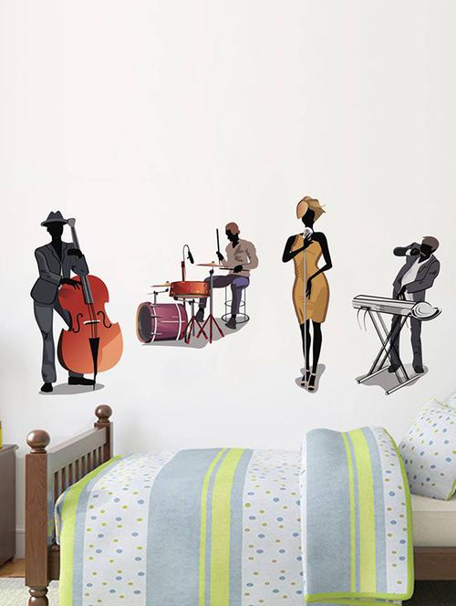 Rawpockets Wall Decals ' Club Music Band - Living Room ' Wall stickers (PVC Vinyl) Multicolour - 15734016 - Standard Image - 1