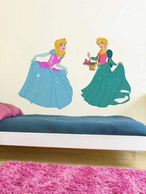 Rawpockets Wall Decals ' Princess Cindrella ' Wall stickers (PVC Vinyl) Multicolour - 15734020 - Standard Image - 1