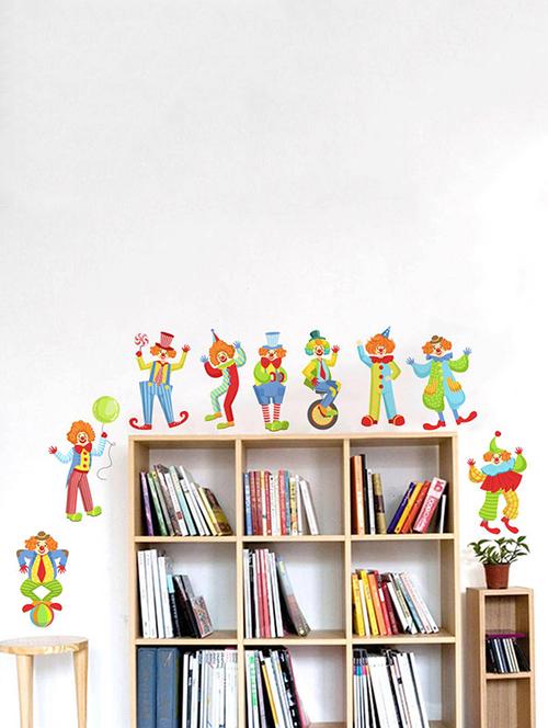 Rawpockets Wall Decals ' Circus Story with Joker ' Wall stickers (PVC Vinyl) Multicolour - 15734023 - Standard Image - 1
