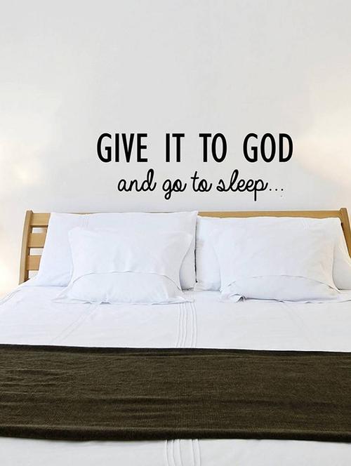 Rawpockets Wall Decals ' " Give it to God " Quote ' Wall stickers (PVC Vinyl) Multicolour - 15734029 - Standard Image - 1