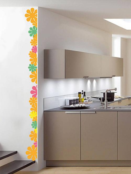 Rawpockets Wall Decals ' Flowers Border Decorative ' Wall stickers (PVC Vinyl) Multicolour - 15734031 - Standard Image - 1