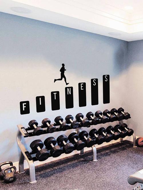 Rawpockets Wall Decals ' Fitness Motive ' Wall stickers (PVC Vinyl) Multicolour - 15734036 - Standard Image - 1