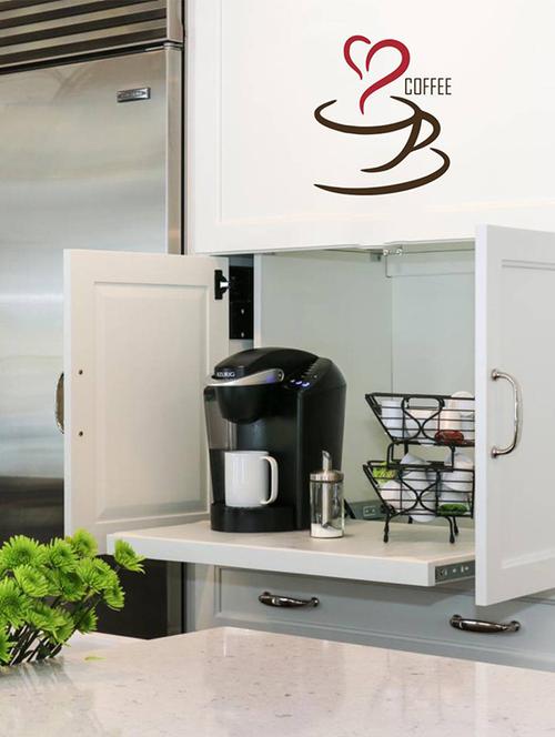Rawpockets Wall Decals ' Coffee Love ' Wall stickers (PVC Vinyl) Multicolour - 15734037 - Standard Image - 1