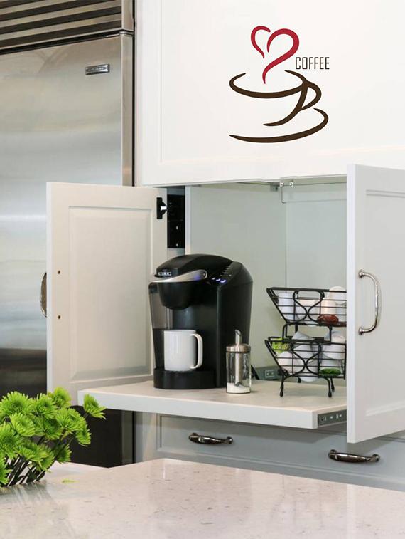 Rawpockets Wall Decals ' Coffee Love ' Wall stickers (PVC Vinyl) Multicolour - 15734037 - Zoom Image - 1