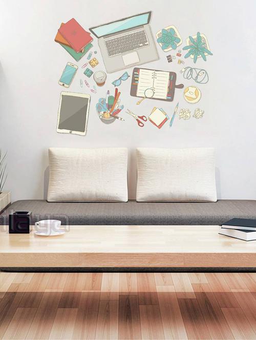 Rawpockets Wall Decals ' Today's Modern Gadgets ' Wall stickers (PVC Vinyl) Multicolour - 15734045 - Standard Image - 1