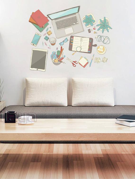 Rawpockets Wall Decals ' Today's Modern Gadgets ' Wall stickers (PVC Vinyl) Multicolour - 15734045 - Zoom Image - 1