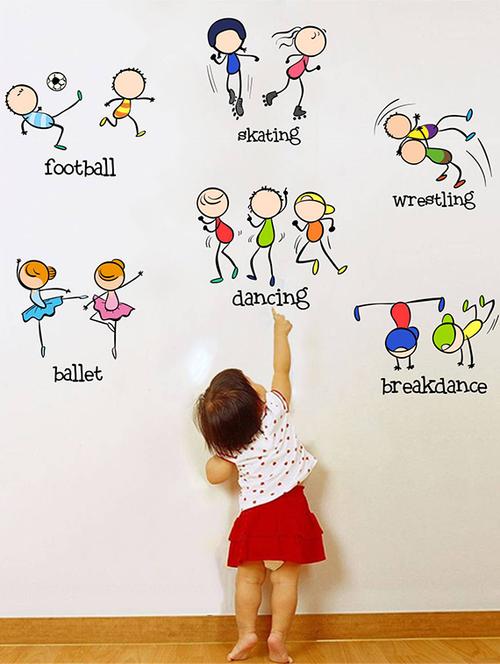 Rawpockets Wall Decals ' Children Activites - Kid's Room ' Wall stickers (PVC Vinyl) Multicolour - 15734050 - Standard Image - 1