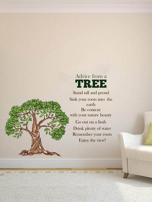 Rawpockets Wall Decals ' Advice from Tree - Living Room ' Wall stickers (PVC Vinyl) Multicolour - 15734059 - Standard Image - 1