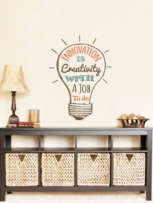 Rawpockets Wall Decals ' Quote on Innovation ' Wall stickers (PVC Vinyl) Multicolour - 15734068 - Standard Image - 1