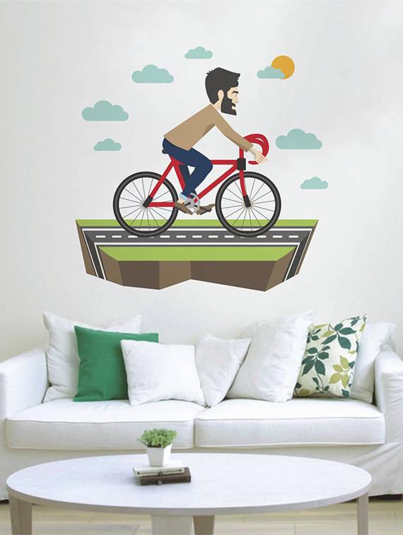 Rawpockets Wall Decals ' Funny Creative Cartoon ' Wall stickers (PVC Vinyl) Multicolour - 15734071 - Zoom Image - 1