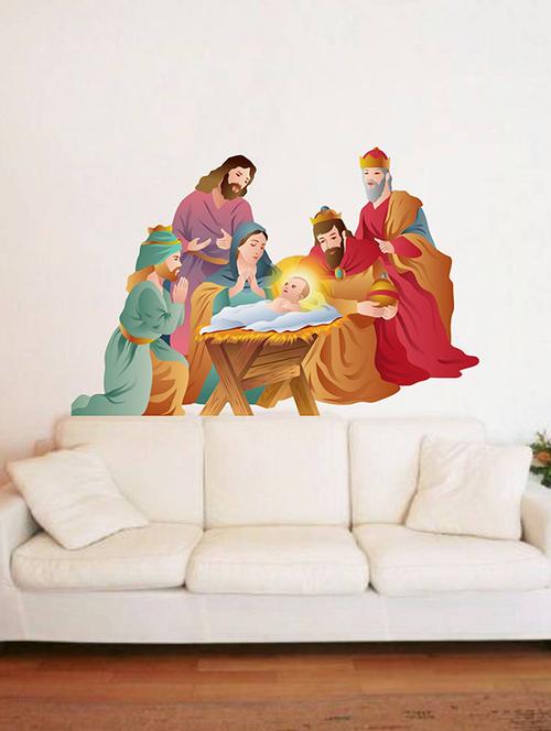Rawpockets Wall Decals ' Lord Jesus Born Story ' Wall stickers (PVC Vinyl) Multicolour - 15734082 - Standard Image - 1