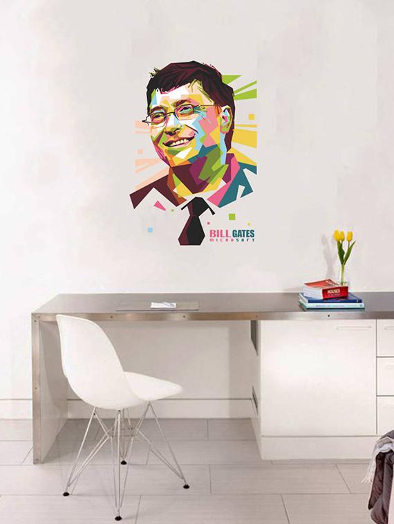 Rawpockets Wall Decals ' Bill Gates - Inspiration ' Wall stickers (PVC Vinyl) Multicolour - 15734088 - Zoom Image - 1