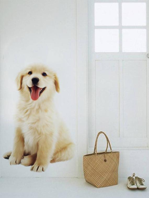 Rawpockets Wall Decals ' Cute Dog ' Wall stickers (PVC Vinyl) Multicolour - 15734102 - Zoom Image - 1