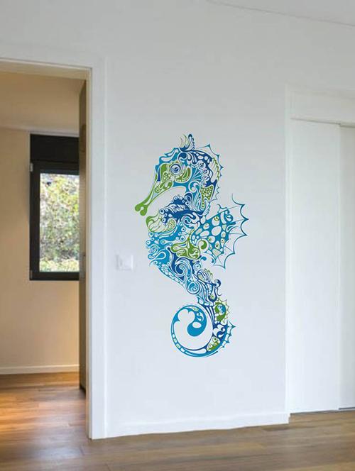 Rawpockets Wall Decals ' Sea Horse Decorative ' Wall stickers (PVC Vinyl) Multicolour - 15734117 - Standard Image - 1