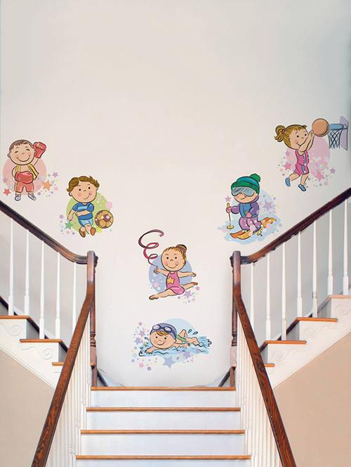 Rawpockets Wall Decals ' Kids Outdoor Games - Kids room ' Wall stickers (PVC Vinyl) Multicolour - 15734120 - Standard Image - 1
