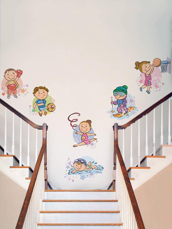 Rawpockets Wall Decals ' Kids Outdoor Games - Kids room ' Wall stickers (PVC Vinyl) Multicolour - 15734120 - Zoom Image - 1