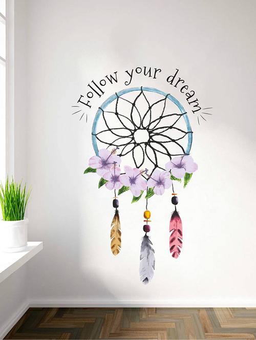Rawpockets Wall Decals ' Follow Your Dream ' Wall stickers (PVC Vinyl) Multicolour - 15734166 - Standard Image - 1