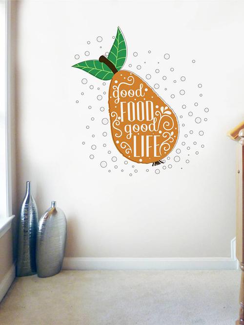 Rawpockets Wall Decals ' Good Food = Good Life ' Wall stickers (PVC Vinyl) Multicolour - 15734173 - Standard Image - 1