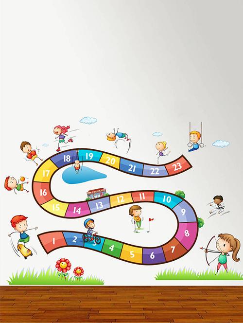Rawpockets Wall Decals ' Boardgame for Fun - Kids ' Wall stickers (PVC Vinyl) Multicolour - 15734184 - Standard Image - 1
